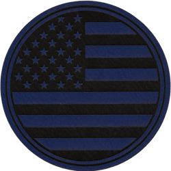 Leather Patches - Blue - American Flag Circle